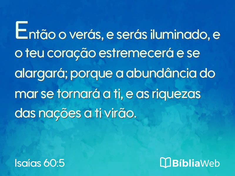 Isaías 60:5 em imagem para compartilhar