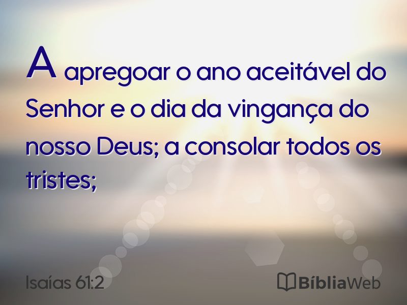 Isaías 61:2 em imagem para compartilhar