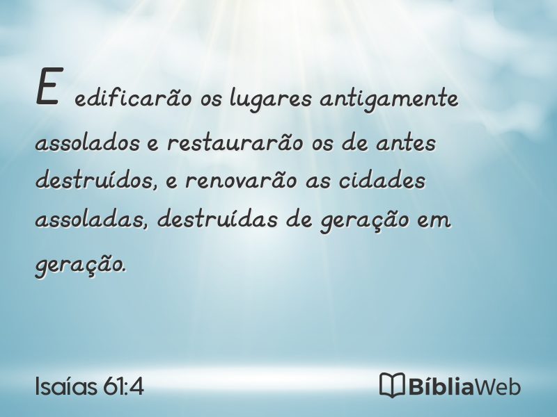 Isaías 61:4 em imagem para compartilhar