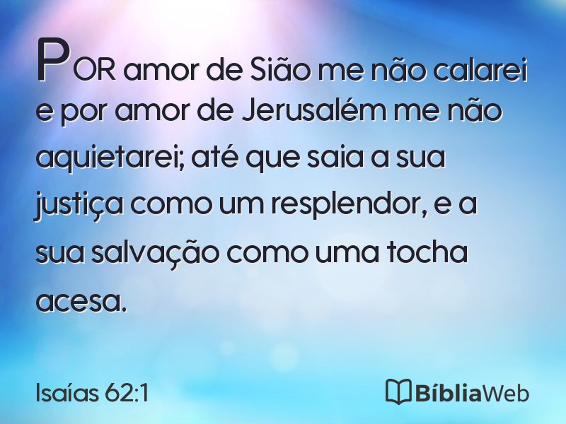 Isaías 62:1 em imagem para compartilhar