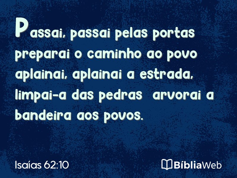 Isaías 62:10 em imagem para compartilhar