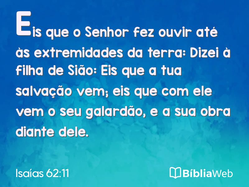 Isaías 62:11 em imagem para compartilhar