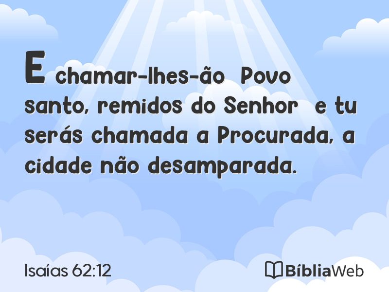 Isaías 62:12 em imagem para compartilhar