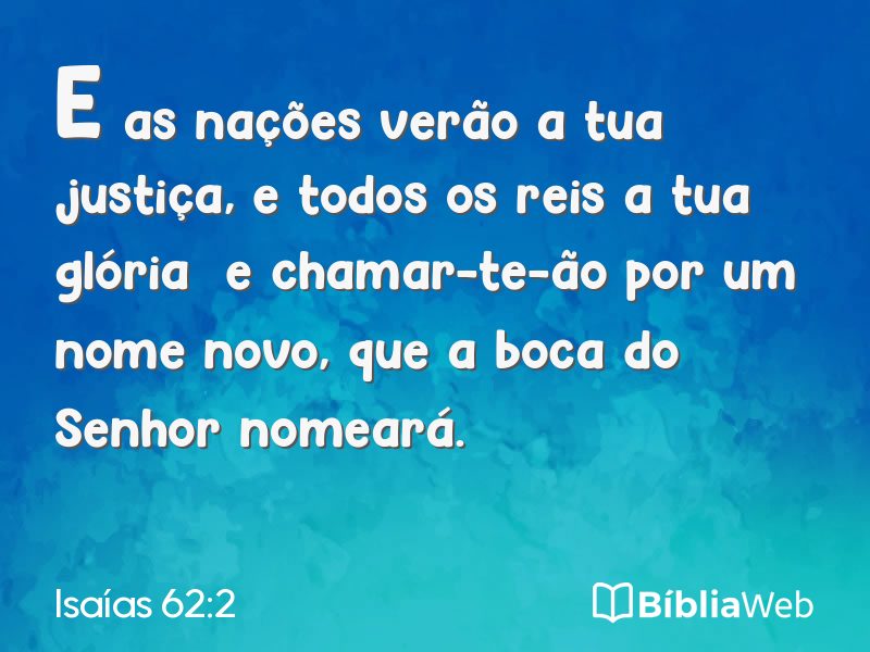 Isaías 62:2 em imagem para compartilhar