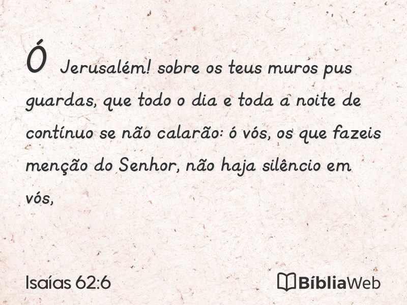 Isaías 62:6 em imagem para compartilhar
