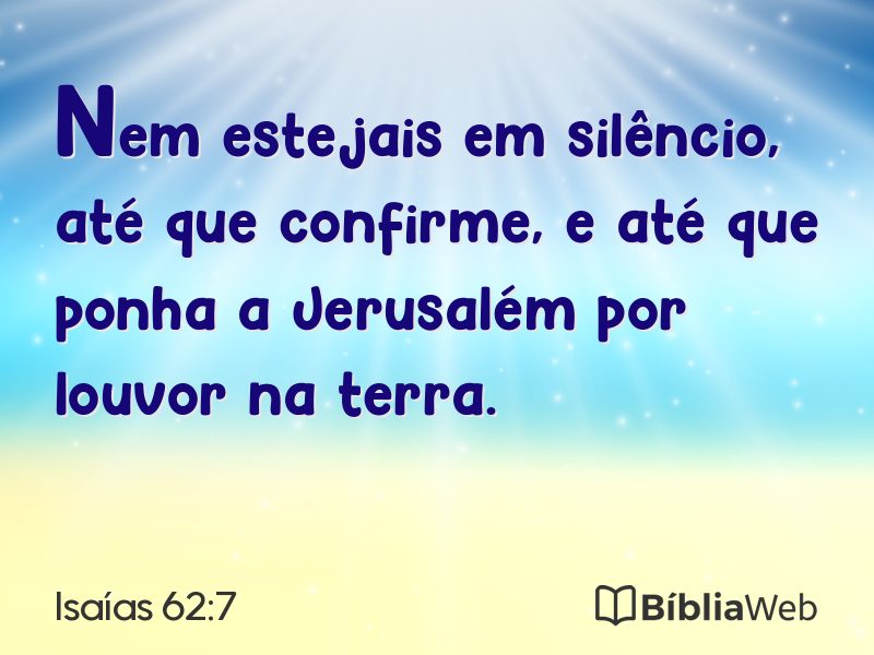 Isaías 62:7 em imagem para compartilhar