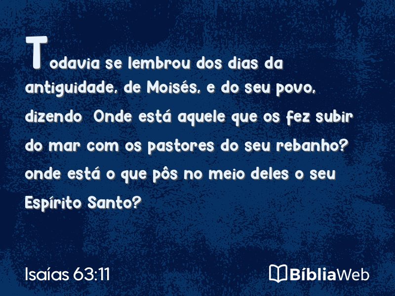 Isaías 63:11 em imagem para compartilhar