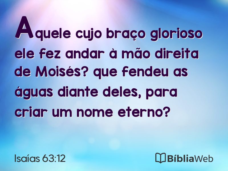 Isaías 63:12 em imagem para compartilhar