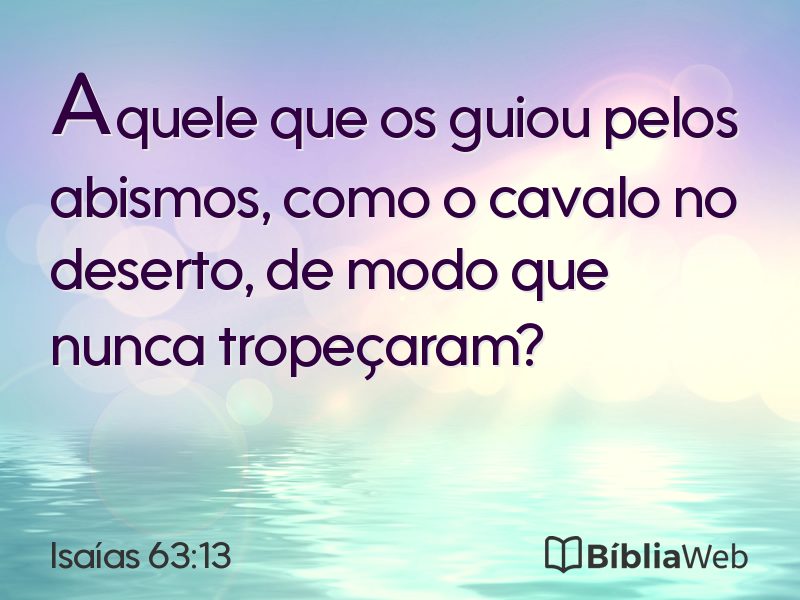 Isaías 63:13 em imagem para compartilhar