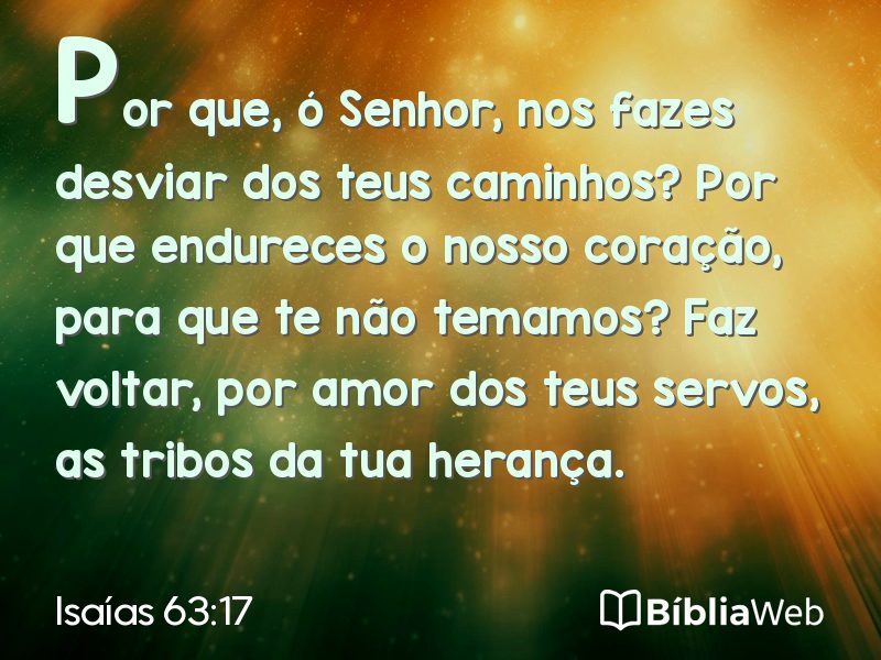 Isaías 63:17 em imagem para compartilhar