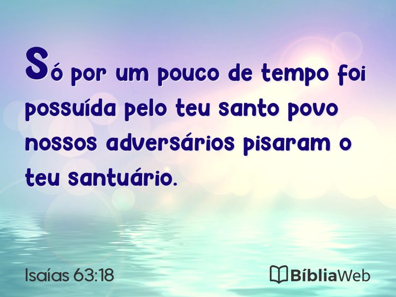 Isaías 63:18 em imagem para compartilhar