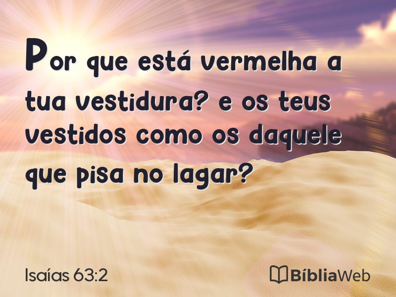 Isaías 63:2 em imagem para compartilhar