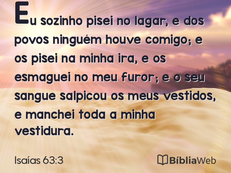 Isaías 63:3 em imagem para compartilhar