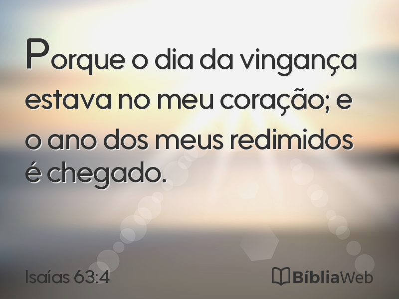 Isaías 63:4 em imagem para compartilhar
