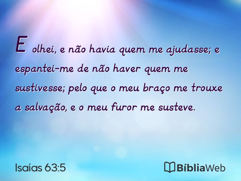 Isaías 63:5 em imagem para compartilhar