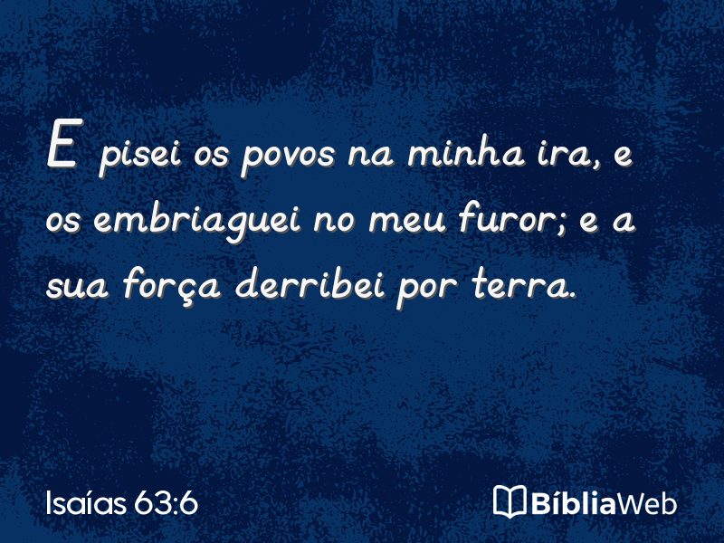 Isaías 63:6 em imagem para compartilhar