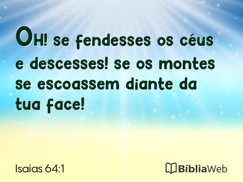 Isaías 64:1 em imagem para compartilhar