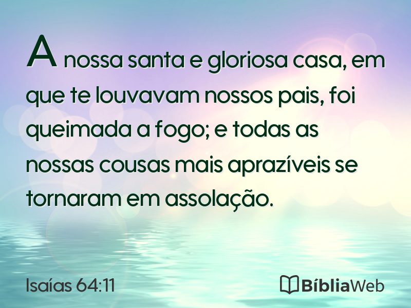 Isaías 64:11 em imagem para compartilhar