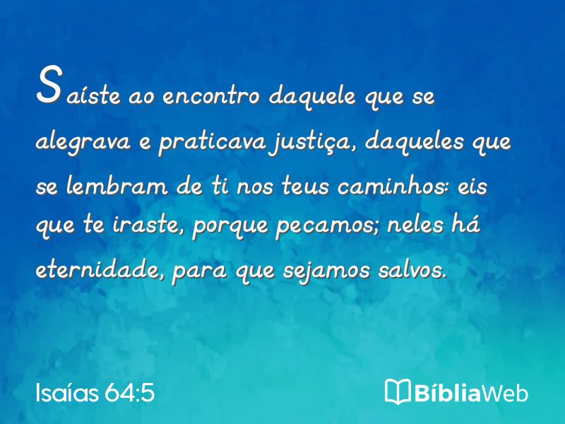 Isaías 64:5 em imagem para compartilhar