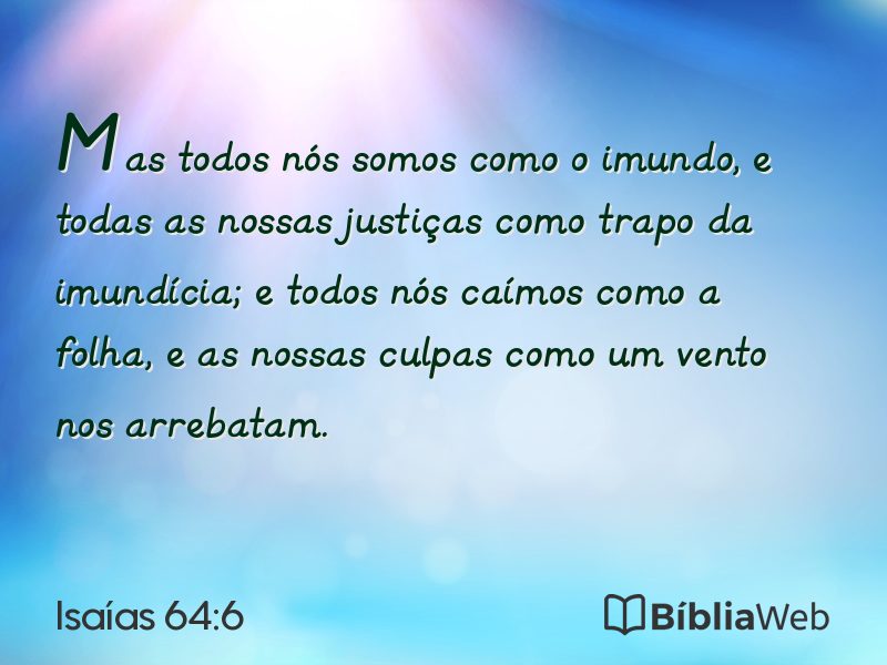 Isaías 64:6 em imagem para compartilhar