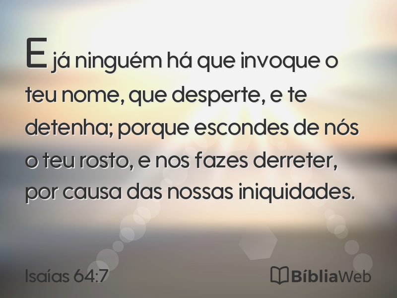 Isaías 64:7 em imagem para compartilhar