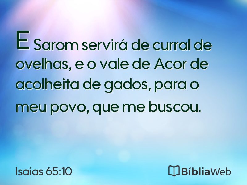 Isaías 65:10 em imagem para compartilhar