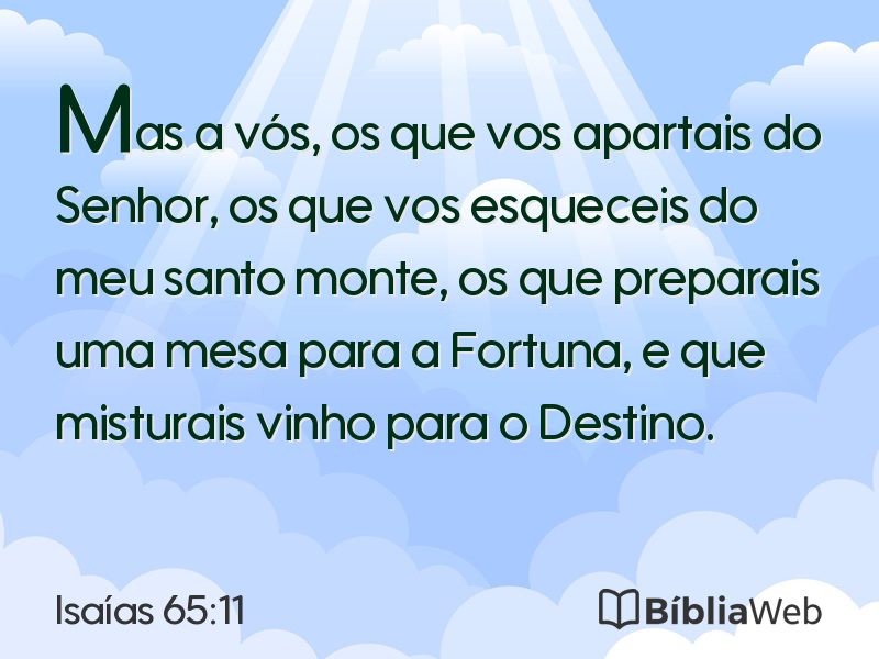 Isaías 65:11 em imagem para compartilhar