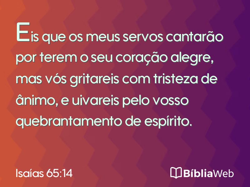 Isaías 65:14 em imagem para compartilhar