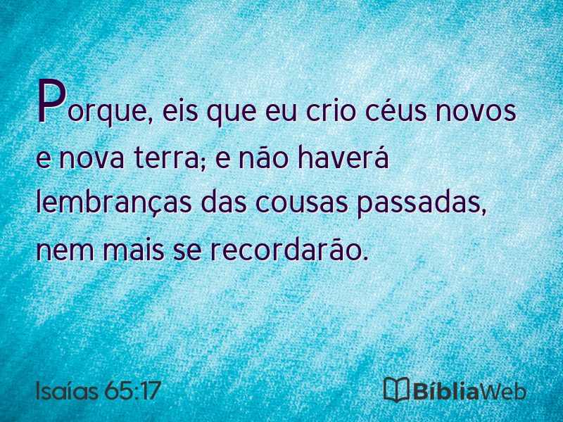 Isaías 65:17 em imagem para compartilhar