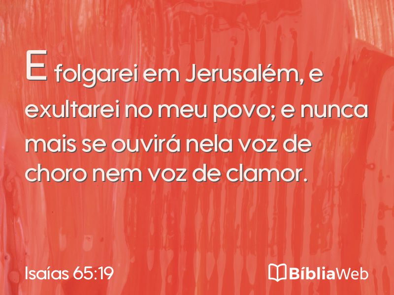 Isaías 65:19 em imagem para compartilhar