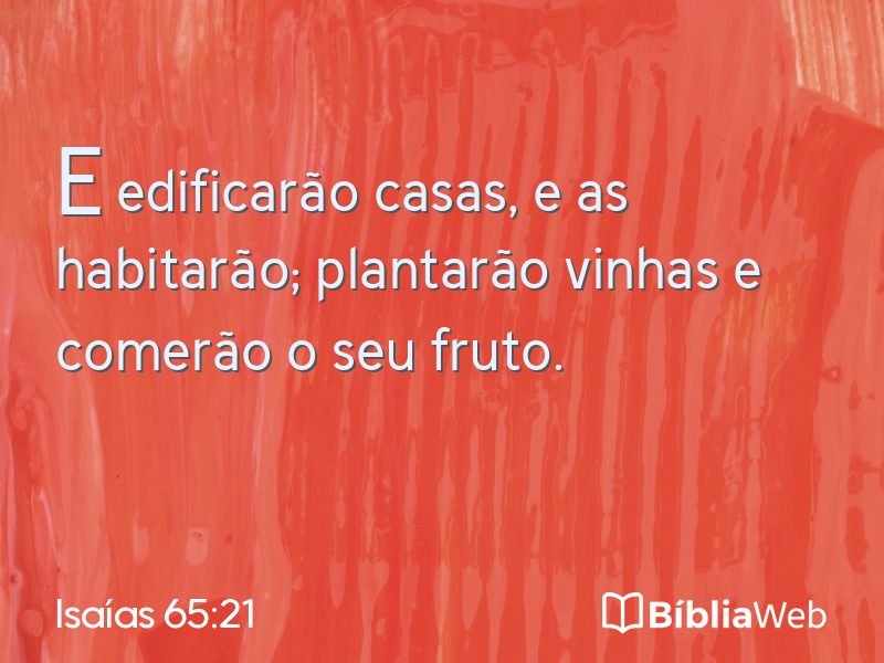 Isaías 65:21 em imagem para compartilhar