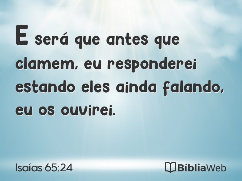 Isaías 65:24 em imagem para compartilhar