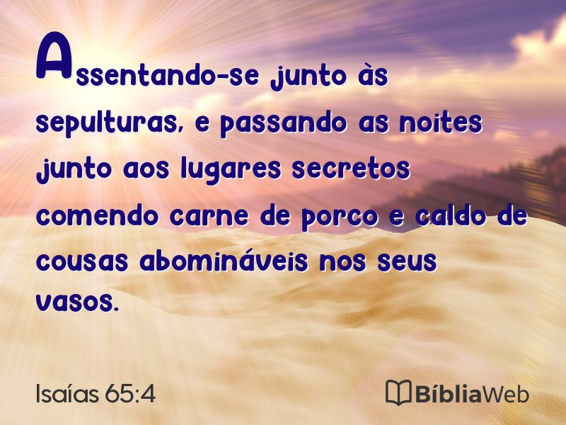 Isaías 65:4 em imagem para compartilhar