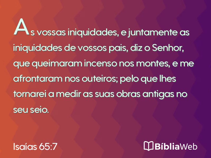 Isaías 65:7 em imagem para compartilhar