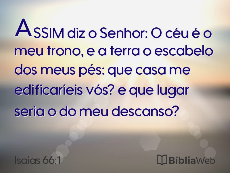 Isaías 66:1 em imagem para compartilhar