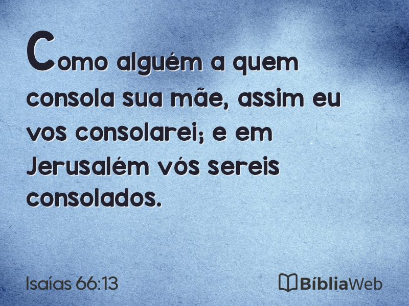 Isaías 66:13 em imagem para compartilhar