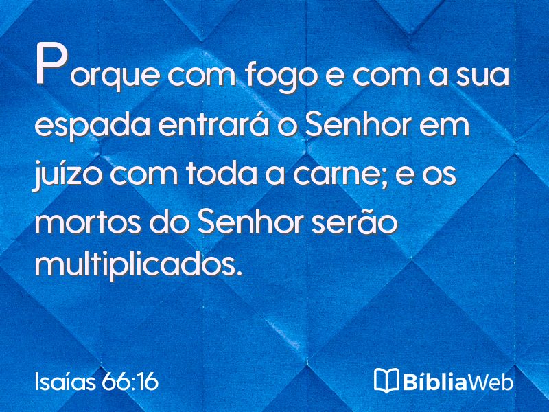 Isaías 66:16 em imagem para compartilhar