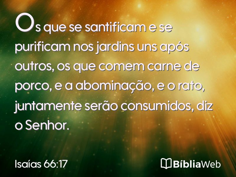 Isaías 66:17 em imagem para compartilhar
