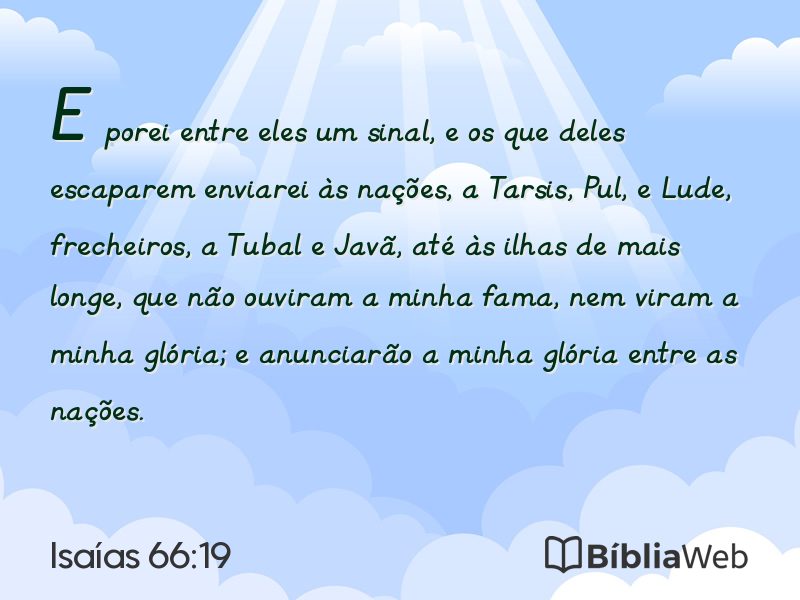 Isaías 66:19 em imagem para compartilhar