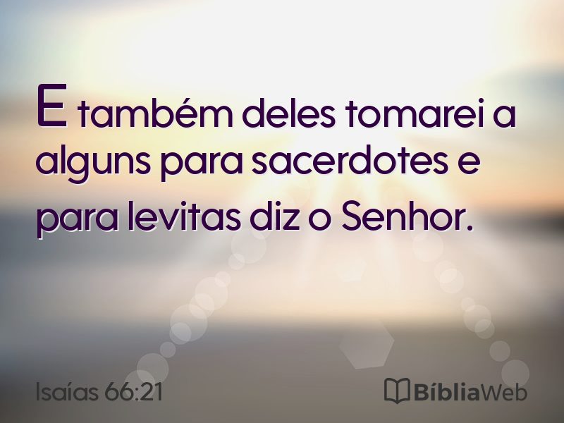 Isaías 66:21 em imagem para compartilhar