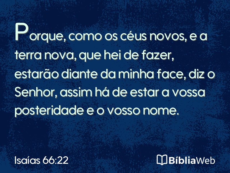 Isaías 66:22 em imagem para compartilhar