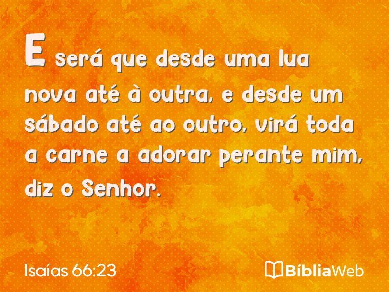 Isaías 66:23 em imagem para compartilhar