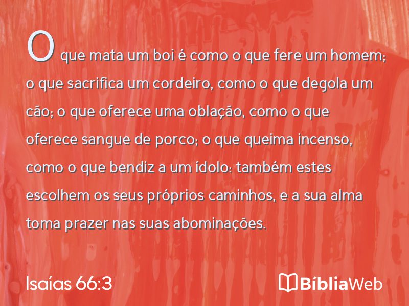 Isaías 66:3 em imagem para compartilhar