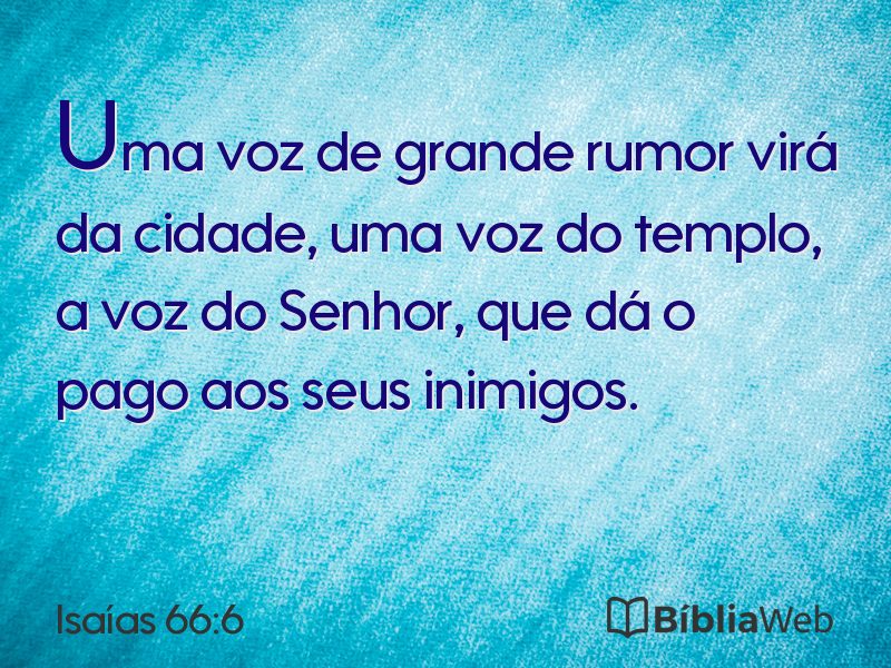 Isaías 66:6 em imagem para compartilhar