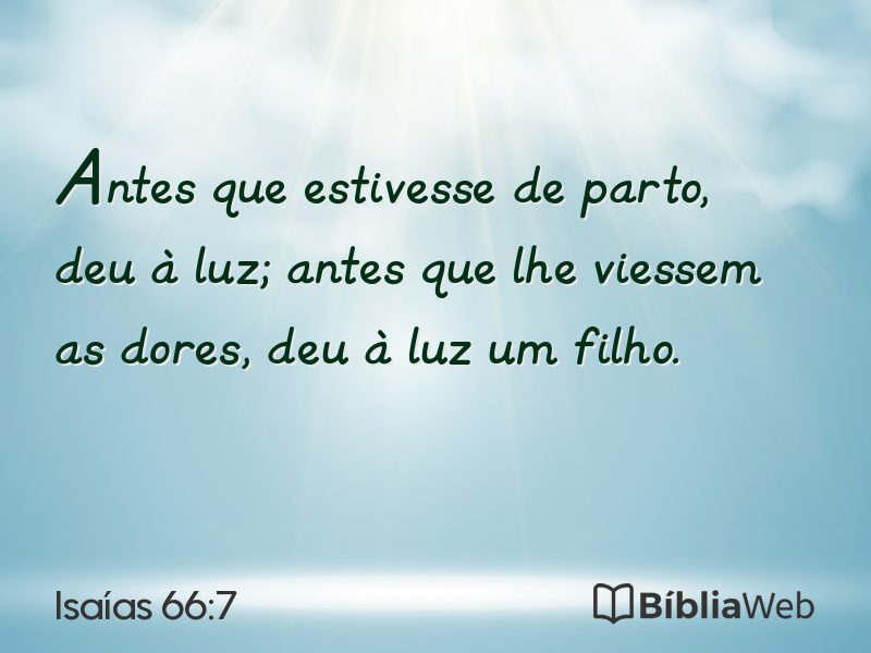 Isaías 66:7 em imagem para compartilhar