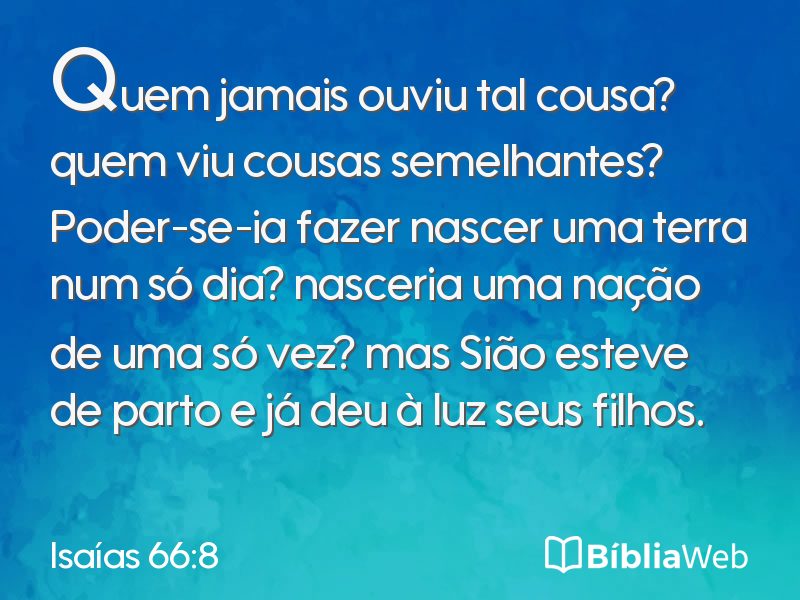 Isaías 66:8 em imagem para compartilhar