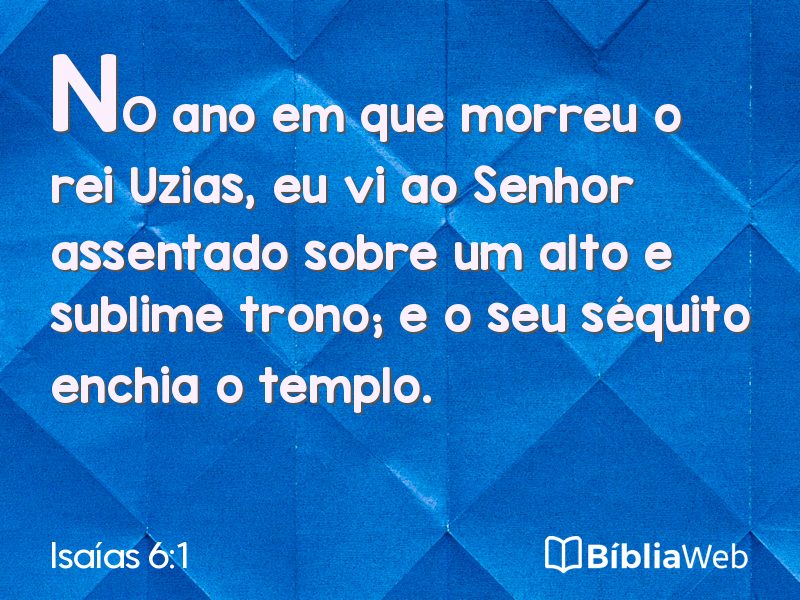 Isaías 6:1 em imagem para compartilhar