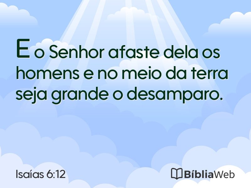 Isaías 6:12 em imagem para compartilhar