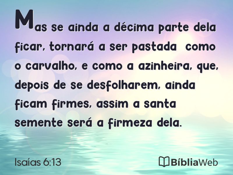 Isaías 6:13 em imagem para compartilhar
