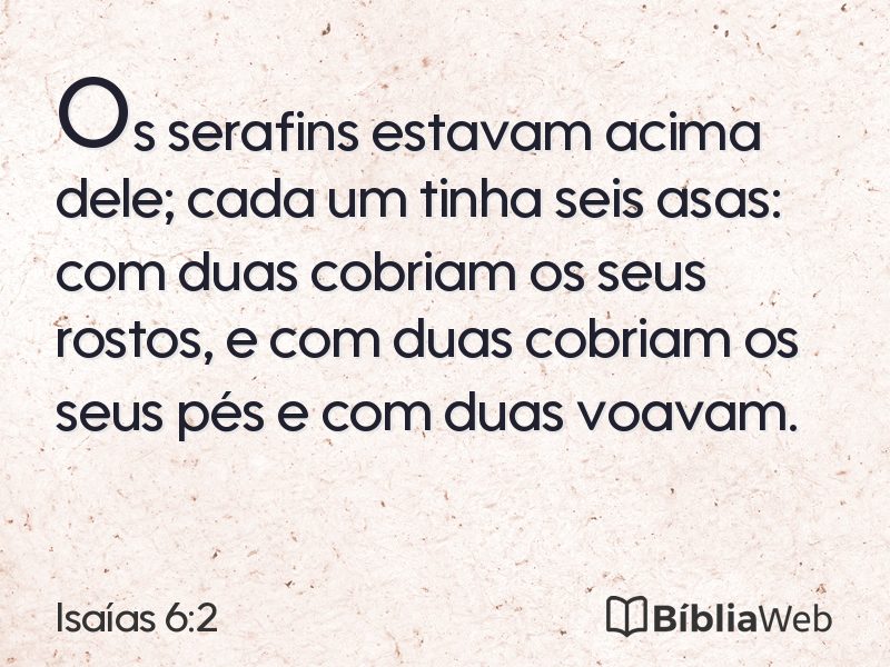 Isaías 6:2 em imagem para compartilhar